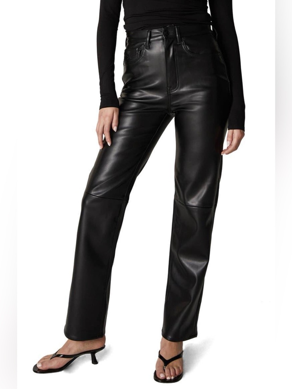 Danielle Bernstein embossed faux leather pants